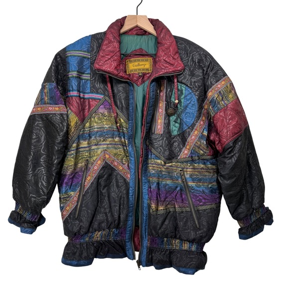 Gallery Jackets & Blazers - Vintage Gallery Womens Size Small Quilted Puffer Jacket Boho Southwestern‎ 90s
